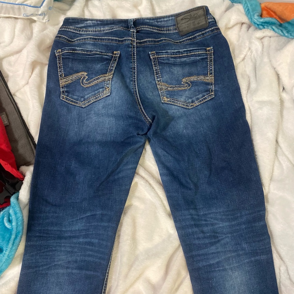 Silver AVERY ankle skinny jeans